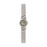 Jaeger-LeCoultre montre-bracelet en or gris 750 sertie de diamants mécanique cadran argenté mat