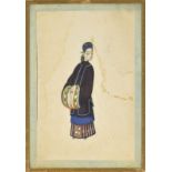 Importants personnages: 10 gouaches sur papier d'Aralie Canton Chine ca 1850. encadrements avec