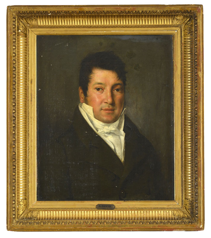 Ecole française (XIXe s.),&nbsp,Portrait d'homme, huile sur toile,&nbsp,c. 1800-1815, 60,5x50