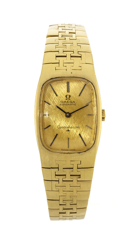 ?Omega Constellation montre-bracelet en or 750 automatiqueSignée Omega n°boîte 551029 années