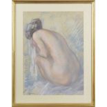 ?Louis Henri Salzmann (1887-1955) Nu féminin assis de dos pastel sur papier signé et daté (19)40