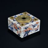 Encrier en porcelaine Imari chinois Chine époque Kangxi (1661-1722) garniture en bronze doré 5