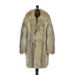 ?Martin Victor Furs Alaska manteau en loup avec grand col à revers env. T44/46