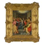?Ecole flamande (XVIIIe s.), La Pentecôte, huile sur cuivre, 18,5x14 cm (à vue)