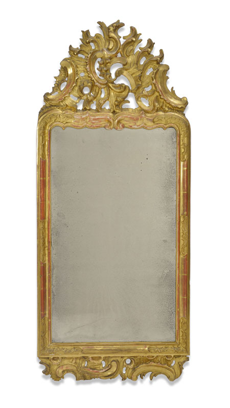 Miroir de style Rocaille Berne &nbsp XVIIIe s. &nbsp attribué à Mathäus Funk (1697-1783) &nbsp à