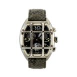 Van der bauwede Quaterback &nbsp montre chronographe en acier quartz cadran noir chiffres arabes