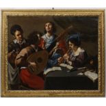 Theodoor Rombouts (1597-1637) entourage de Concert huile sur toile 124x150 cm.La présente peinture