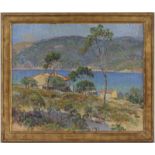 Henri Marcel Robert (1881-1961) "Ile d'Elbe Golf de Lacona" huile sur toile signée située et