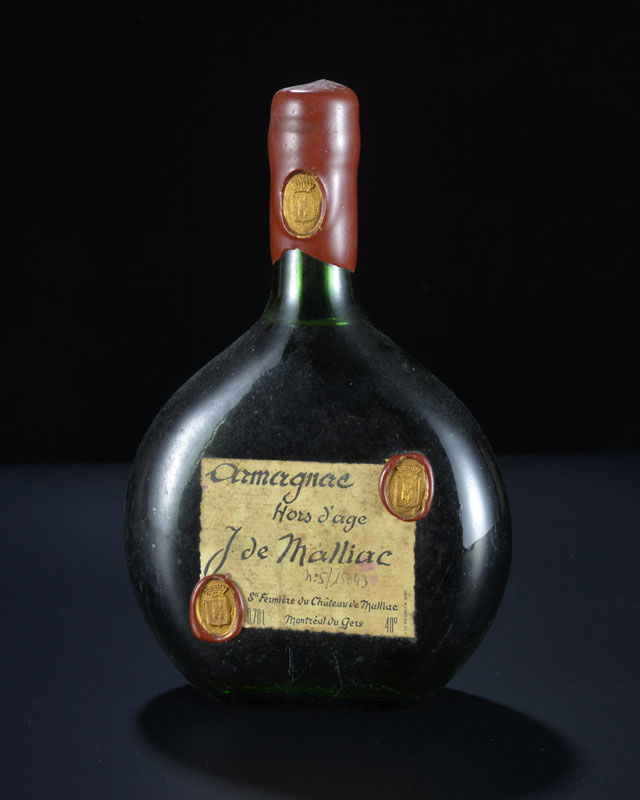 Armagnac de Malliac 1 bouteille millésimée 1928 1 bouteille hors d'age&nbsp