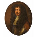 Ecole française (vers 1700),&nbsp,Portrait d'un gentilhomme en armure, huile sur panneau, format