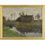 John Patrick Downie (1871-1945) "October in the Marshes" huile sur toile signée titrée au verso 45