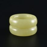 Bague d'archer à double anneau en jade Chine dynastie Qing diam. 3 3 cmProvenance:&nbsp #NAME?