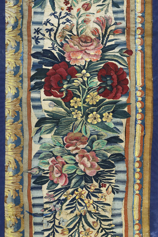 Fragment de bordure de tapisserie des Flandres milieu du XVIIe s. en laine et soie richement - Image 5 of 7
