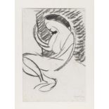 ?Hans Berger (1882-1977) Nu féminin fusain sur papier signé 33 5x22 5 cm