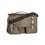 Louis Vuitton sac messenger Broadway en toile enduite à damier ébène bandoulière en toile deux