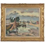 ?Emile Othon Friesz (1879-1949) Voiliers amarrés dans le port de&nbsp Honfleur huile sur toile