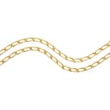 Cartier chaîne en or 750 à maille gourmette signée et numérotée R9387 long. 78 cm 157g