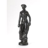 ?Lucile Passavant (1910-2012) Eve à la pomme bronze à patine foncée fonte Valsuani numéroté 3/8