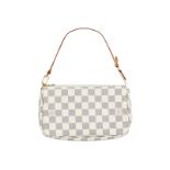 Louis Vuitton pochette accessoires en toile enduite damier azur housse 21x13 cm