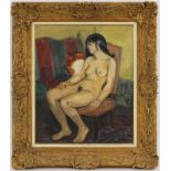 Yves Brayer (1907-1990) "Le modèle endormi" huile sur toile signée titrée au verso 55x46 cm