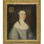 ?Anonyme (XVIIe s.), Portrait de dame, huile sur toile, 71x58 cm