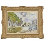 Louis Valtat (1869-1952) "Le quai des Orfèvres" 1929 huile sur toile signée 38x55 cmExpertise: