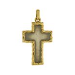 Van Cleef &amp Arpels pendentif croix&nbsp 2 ors 750 signé et numéroté 15g pochette