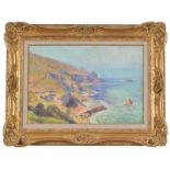 Paul Madeline (1863-1920)	 Falaises en bord de mer	 huile sur toile	 signée	 43x63 cm