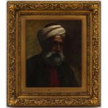 Anonyme (fin du XIXe - début du XXe s)	 Portrait d'homme au turban	 huile sur toile	 50x40	5 cm