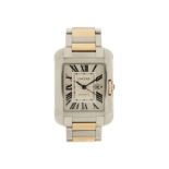 Cartier, Tank anglaise, montre-bracelet automatique acier et or roseSignée Cartier, réf. 199019SX,