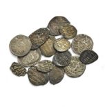 Ensemble de petites monnaies impériales russes (kopeck)&nbsp	en argent :&nbsp	11 du XVIe-XVIIe s.