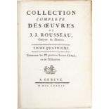 ROUSSEAU (Jean-Jacques).&nbsp	Collection complète des Oeuvres de J.J. Rousseau	 Citoyen de Genève.