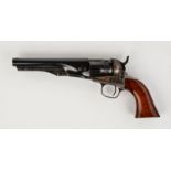 Revolver Colt	 cal. 36 poudre noire	 5 coups	 patent sept. 10th 1850	 en acier noir	 chromé et moiré