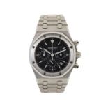Audemars Piguet"	&nbsp	Royal Oak	&nbsp	montre-bracelet chronographe en acier automatiqueSignée