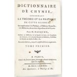 [CHIMIE]. MACQUER (Pierre-Joseph). Dictionnaire de Chymie. &nbsp	Paris	 Didot	 1778. &nbsp	4 vol.