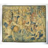 Scène de guerre	&nbsp	tapisserie des Flandres en laine et soie polychromes	 fin XVIe-début XVIIe s.