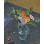 Maurice Barraud (1889-1954)	 "Le bouquet d'Annette"	 huile sur toile	 signée	 titrée au verso	 63x52