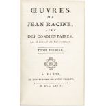 RACINE (Jean). Oeuvres&nbsp	avec des commentaires par M. Luneau de Boisjermain.&nbsp	Paris	 Louis