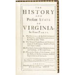 BEVERLEY (Robert)	 The present state of Virginia. In four parts.&nbsp	London	 R. Parker	 1705. 4