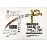 PARIS (Gabriel) - LEIRIS (Michel). Abanico para los Toros. Illustré et décoré par Gabriel Paris.&