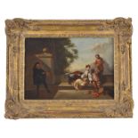 Ecole française (fin du XVIIIe s.)	 dans le goût d'Antoine Watteau (1684-1721)	&nbsp	Comédiens