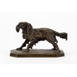 Pierre-Jules Mène (1810-1879)	 Cavalier King Charles	 bronze à patine brune	 signé sur la