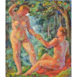 Jean Lehmann (1885-1969)	 Adam et Eve	 huile sur toile	 signée et datée (19)42	 70x60 cm