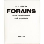 RAMUZ (Charles Ferdinand). 2 ouvrages en édition originale à tirage limité. 1)&nbsp	Forains.&nbsp