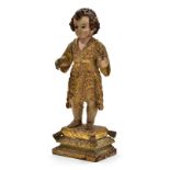 Saint-Jean Baptiste enfant	 sculpture en bois doré et peint	&nbsp	probablement Amérique Latine