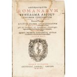 ROSINUS (Johannes) - DEMPSTER (Thomas). Antiquitatum Romanarum syntagma absolutissimum