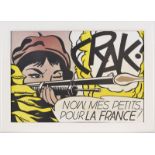 Roy Lichtenstein (1923-1997)	 "Crak!"	 1963-1964	 Offset lithographie couleur	 49X70	5 cm.