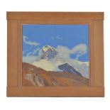 François de Ribaupierre (1886-1981)	&nbsp	La Dent Blanche	 huile sur pavatex	 monogrammée	 60x64	5