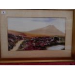A pair of watercolours highlighted with gouache - Yes Tor and Sharp Tor, gilt framed and glazed