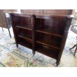 A Brights of Nettlebed reproduction mahogany Regency design small openfront bookcase